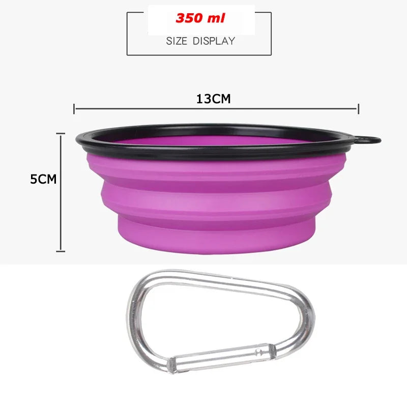 Collapsible Dog Folding Silicone Travel Pet Bowl