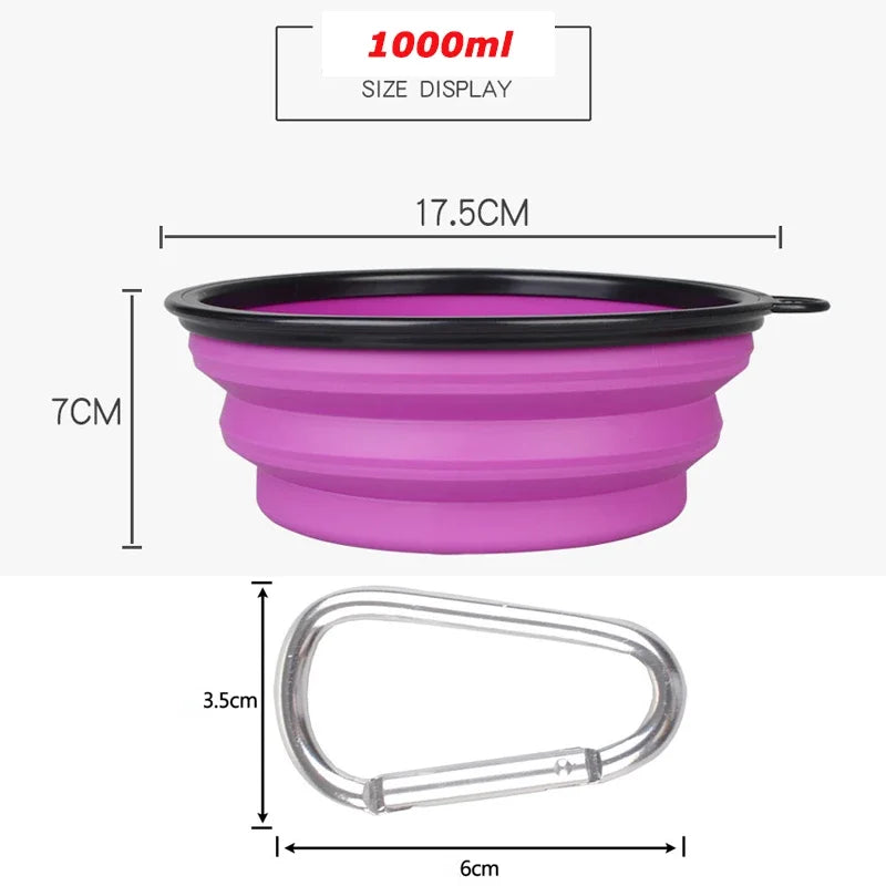 Collapsible Dog Folding Silicone Travel Pet Bowl