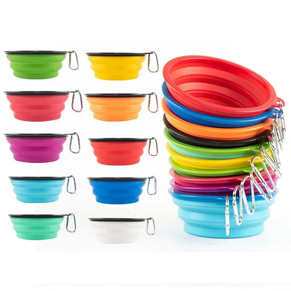 Collapsible Dog Folding Silicone Travel Pet Bowl